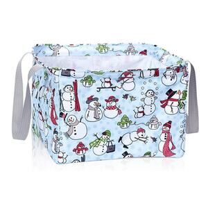 Thirty One Square Utility Tote in Snow Daze 12 x 12 x 9 inches
